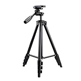 SVBONY SV101 54” Travel Tripod Digital SLR Camera Video Spotting Scope Aluminum Alloy Portable Anti-skid Tripod for Photographs with Carrying Bag