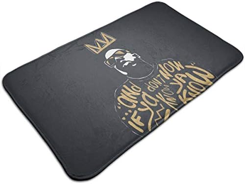 Xmmsy312 Biggie Smalls Notorious B.I Carpet 19.5" X 31.5" Non-Slip Stain Fade Resistant Door Outdoor Indoor Mat Room Rug