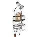 mDesign Bathroom Shower Caddy, for Shampoo, Conditioner, Soap and Razors - Bronze