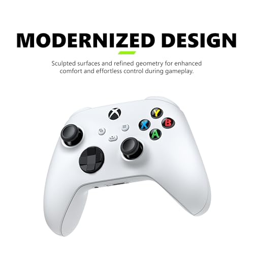 XBOX WIRELESS GAMING CONTROLLER (2025) – ROBOT WHITE – PLAY ON XBOX, WINDOWS, ANDROID, IOS, FIRETV STICKS, SMART TVS, VR HEADSETS
