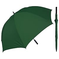 Adjore 68 inch Large Dark Green Golf Umbrella - Manual Open - Fiberglass Shaft and Frame - Windproof Stick Umbrellas