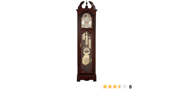 Amazon Com Howard Miller Langston Grandfather Clock 611 017 Windsor Cherry With Single Chime Movement Furniture Decor