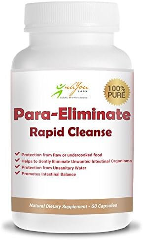 nuYou Labs Para-Eliminate - Parasite Cleanse For Humans - Black Walnut Extract (Juglans Nigra), Ginger Root, FOS, Sweet Potato, Apple Cider Vinegar, Reseveratrol, and Clove Bud - 30 Day Supply