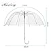 Clear Umbrella, Mirviory Transparent Bubble Dome Umbrella, Lightweight Easy Carrying Suitable for Women and Girls, Wedding Decoration Umbrella