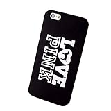Jicheng Electronic Apple IPhone 6S Plus Letter LOVE PINK Case,Regulation Chapter Letter LOVE PINK Design Replacement Victoria Secret TPU Case for Apple IPhone 6 Plus/6S Plus ( love pink black)