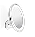 Wireless Touch Activated LED Lighted Makeup Mirror with 7x Magnification. BONUS: Padded, Elegant Travel Bag