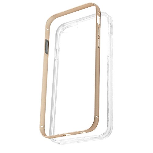 iPhone 6 Case Gold, F-colorâ„¢ iPhone 6S Cover Clear Soft TPU Back Cover Bumper with Slim Alloy Metal Frame, Matte Finished Transparent Protective Skin 2 in 1 Designed for iPhone 6, Gold iPhone 6 Case Gold, F-colorâ„¢ iPhone 6S Cover Clear Soft TPU Back Cover Bumper with Slim Alloy Metal Frame, Matte Finished Transparent Protective Skin 2 in 1 Designed for iPhone 6, Gold