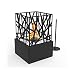Regal Flame Bruno Ventless Indoor Outdoor Fire Pit Tabletop Portable Fire Bowl Pot Bio Ethanol Fireplace in Black - Realistic Clean Burning Like Gel Fireplaces, or Propane Firepits