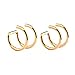 SummShine Surgical Steel Non-Pierced Clip On Earrings Fake Ear Nose Cartilage Cuff Ring (Gold (1.0 * 7mm))