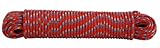 Koch 5170625 Diamond Braid Polypropylene Rope, 3/16 by 100 Feet, Assorted Colors