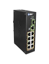 Interruptor industrial BV Tech 10 puertos PoE + riel DIN (8 puertos PoE +   Gigabit Ethernet y SFP Uplink)   96 W   802.3 at