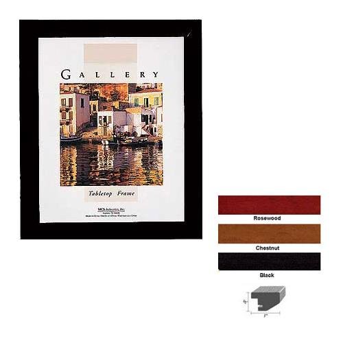 MCS Flat-top Series, Wood Picture Frame 8x12" for 4 - 4x6" Photographs, 1" Width, Color: Black.