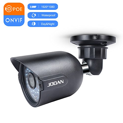 Outdoor Security Camera, JOOAN 2.0 Megapixel Bullet POE IP Camera HD CCTV Security Camera Indoor/Outdoor