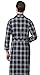 D.TopWarm Mens Spa Classic Pajamas Plaid Cotton & Linen Flannel Long Robes SY56(DarkBlue,S)