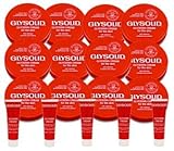 Glysolid Glycerin Skin Cream 12 Jars - 3.38 oz Each Plus 5 - 1 Oz. Travel Tubes