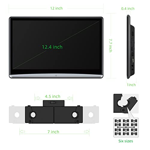 DDAUTO 12.4" Android 10 Car Headrest Video Player with 2.4G/5G WiFi TV