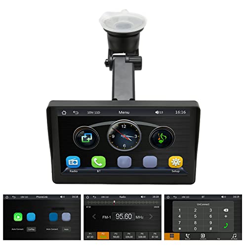 Car Stereo Radio, 7 Inch Touch Screen Bluetooth 5.1 Car MP5 Player Support MirrorLink, Carplay, Android Auto, Reverse Image