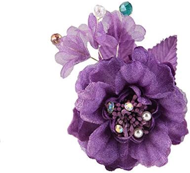 henyangsh Lady Brooches Fabric Style Pin Flower Pins for Dress Party Elegant Hair Clips Accessories