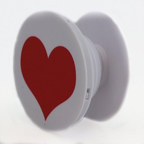 EZPOP Expanding Stand And Grip Mount For Smartphones And Tablets (Iphone 6 6s 7 7S, Samsung Galaxy, Tablets, Fire) Red Heart