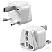Universal Power Adapter Type G, Fosmon [CE Certified] USA to UK Hongkong International Travel Adapter Gounded Wall Converter - White (1 PCS)