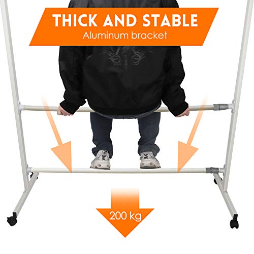 Mobile Whiteboard Magnetic White Board-48 x 36 inches, 360° Reversible Double Sided Dry Erase Board Easel Standing on Wheels With Aluminum Frame