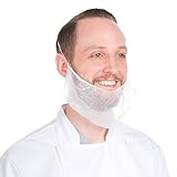 Disposable Beard Nets Spun-bonded Polypropylene 100 Pack, White