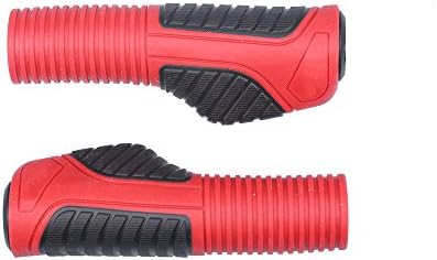 lldeal Mountain Bike Grips Soft Comfortable Handle Bar for Cycling -red