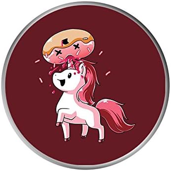 Pop Grip Socket Collapsible Expanding Stand Grip for Phones and Tablets - Donut Stab Me Funny Unicron/Wine Red