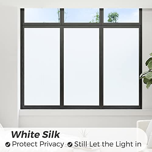 Window Privacy Film Privacy Window Film Heat Blocking: Frosted Glass Window Film Sun Blocking Non Adhesive Window Tint Static Cling for Window Film Home Office