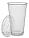 Clear Plastic Cups with Lids | 24 oz, 100 Pack | PET Cold Smoothie Cups | Iced Coffee Cups | Disposable Cups with Lids | To Go Cups