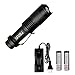 Tactical Led Flashlight Torch, Refun SK98 High-Powered Flash Light, Rechargeable Tac Light, Water Resistant Handheld Flashlight with Zoom Function and 5 Modes(2pcs 18650 Battery and Charger Included)