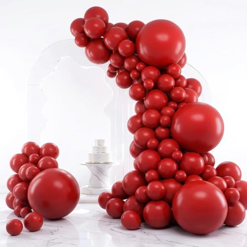 RUBFAC Red Balloon Arch Kit