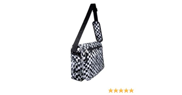 checkered messenger bag
