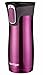 Contigo Autoseal Vacuum Insulated West Loop Stainless Steel Travel Mug with Easy-clean Lid, Matte Black & Radiant Orchid, 2-pack, 16-ounce