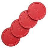 4 Red Puck Set 2-1/2