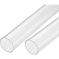 MECCANIXITY Clear Acrylic Tube - 47mm ID, 50mm OD, 14" Length For DIY, Lamps, Water Cooling