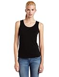 Notations Women's Basic Crew Neck Tank, Black, Large