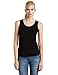 Notations Women's Basic Crew Neck Tank, Black, Large