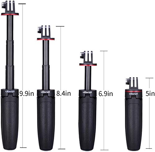 Ulanzi MT-09 Extension Pole Tripod, Mini Selfie Stick Tripod Stand Handle Grip for GoPro 8 7 6 5 4 Max DJI OSMO Action Insta360 One X SJCAM Vlogging