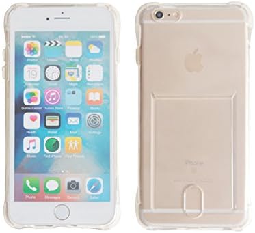 PhoneTec iPhone 6/6S Soft Gel Case with Credit Card Holder &amp; TPU Bumper Shock Absorbent for Drop Protection Scratch and Fog Resistant for Apple iPhone 6S (2015) &amp; iPhone 6 (2014) (Clear)