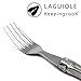 KeepingcooX® Laguiole Steak Forks of 6, Polished Stainless Steel Dinnerware/Tableware/Flatware/Cutlery Set, Made in China, Reputable Global Manufacturer with Certificate (GMC), Good for Money
