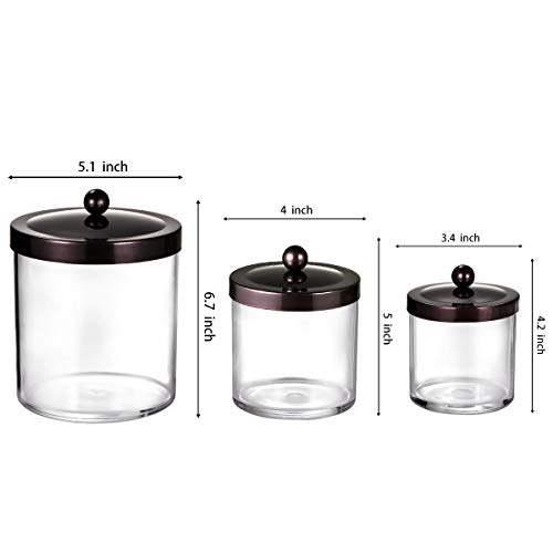 Premium Quality Apothecary Jars Clear Plastic Storage Jars with Rust Proof Stainless Steel