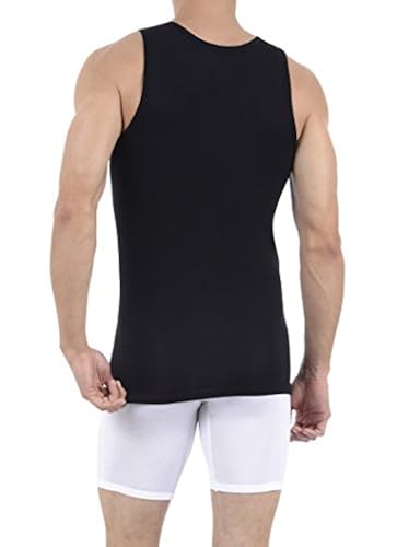 Tommy John Second Skin Stay Tucked Tank Top Undershirt, Black, X