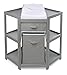 Diaper Corner Baby Changing Table with Pad, Hamper and Basket
