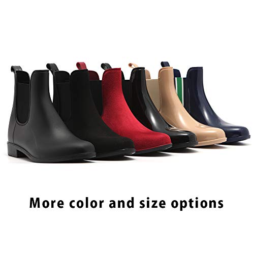 matte ankle rain boots