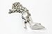 Silver Bling High Heel Shoe Mirror Car Charm Hanger Ornament Red Rhinestones with Chain