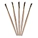 Polytree 5pcs Professional Eyebrow Brush Black Flat Angled Eye Brow Eyeliner Eyeshadow Brushes Makeup Tools