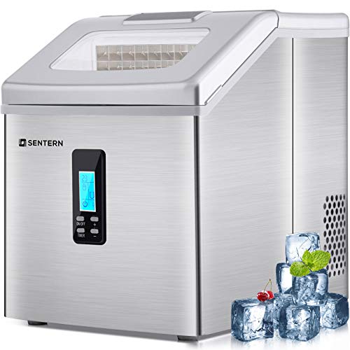 Sentern Portable Countertop Clear Ice Maker Stainless Steel Ice Making