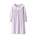 ASHERANGEL Kids Girls Retro Lace Bowknot Nightgown Long Sleeve Cotton Sleepwear