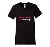 Women's musical.y quote classic T-shirt (Fitted Cut) Small Black